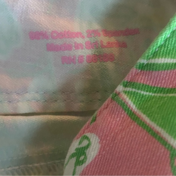 NWT Lilly Pulitzer Worth Skinny Mini Zip Pants 0 Multi Chin Chin Print - Picture 11 of 11